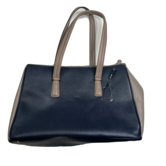 Tumi SATCHEL Pavia Leather 2 Tone SAND BEIGE Navy Color A080522